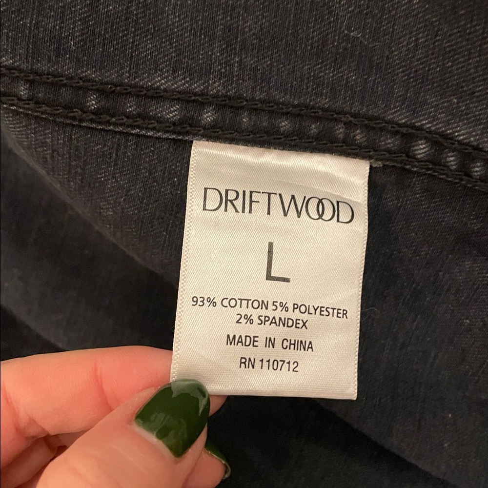 Driftwood Black Studded Jean Jacket | Women’s Size L - Picture 8 of 8